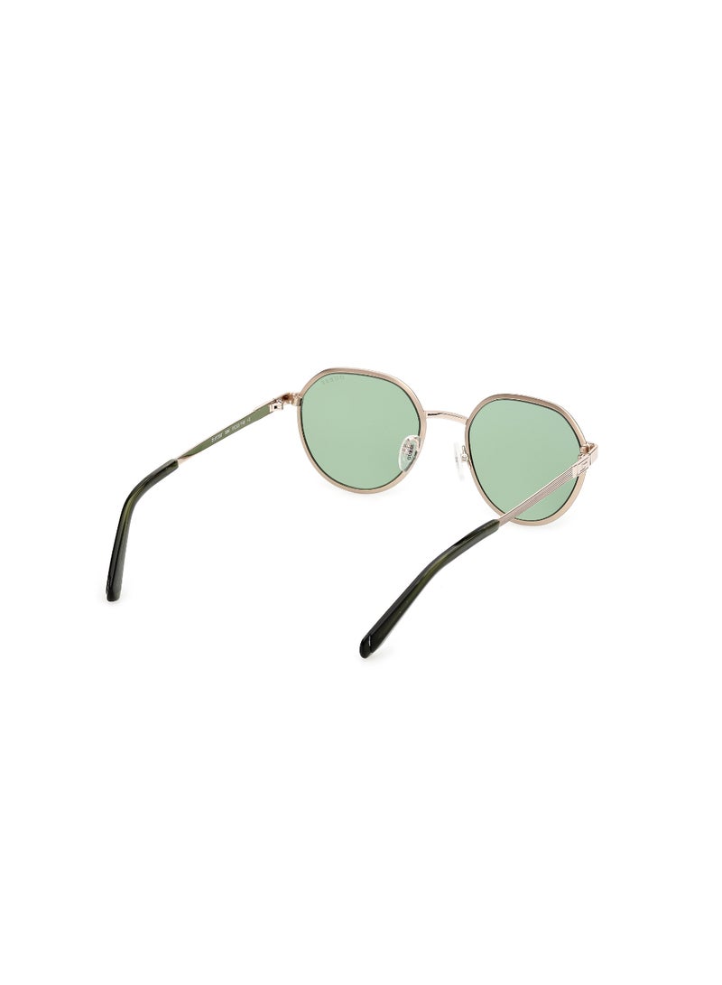 GUESS FULL RIM MALE ROUND GOLD METAL SUNGLASSES - Image 5