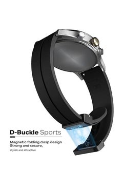 Generic 20mm Silicone Strap With Magnetic Folding Buckle For Amazfit Bip U Pro / Bip / Bip Lite / Bip S / Bip S Lite / Bip U Black  - Image 3