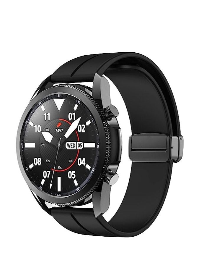 Generic - 20mm Silicone Strap With Magnetic Folding Buckle For Amazfit Bip U Pro / Bip / Bip Lite / Bip S / Bip S Lite / Bip U Black - Image 1