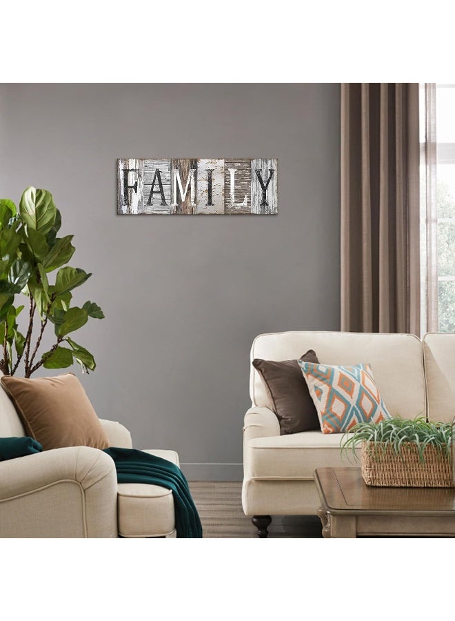 Pinetree Art Quotes Wall Art Decor, Family Decorative Signs Inspirational Motto Canvas Prints (With Solid Wood Inner Frame) (Family, 12 x 36 inch) - Image 4