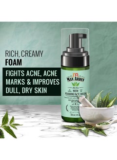 Man Arden Man Arden Anti-Acne Neem Foaming Face Wash - Helps Fight Acne, Cleanses Dirt And Dullness - Infused With Olive Leaf Extract And Aloe Vera, 120ml  - Image 5
