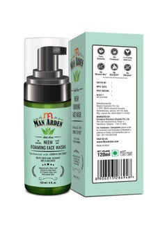 Man Arden Man Arden Anti-Acne Neem Foaming Face Wash - Helps Fight Acne, Cleanses Dirt And Dullness - Infused With Olive Leaf Extract And Aloe Vera, 120ml  - Image 4