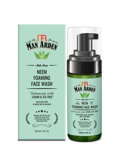 Man Arden Man Arden Anti-Acne Neem Foaming Face Wash - Helps Fight Acne, Cleanses Dirt And Dullness - Infused With Olive Leaf Extract And Aloe Vera, 120ml  - Image 1