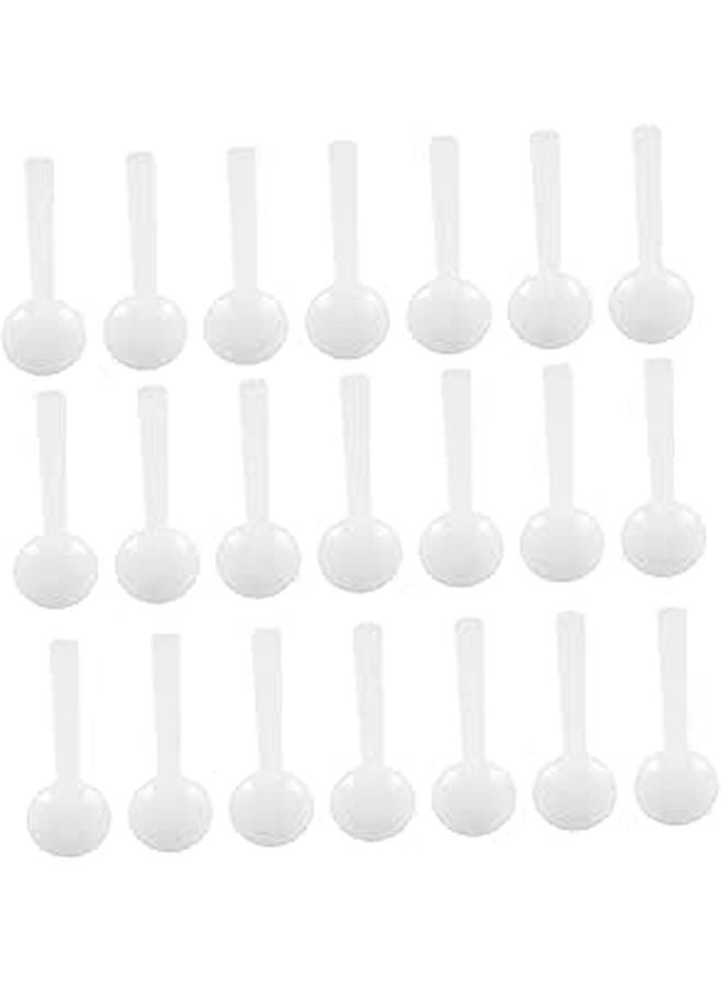 100 Pcs Heavy Duty PP Measuring Spoons 1g Disposable Plastic Scoops for Powder Labs Parties Catering - Image 1