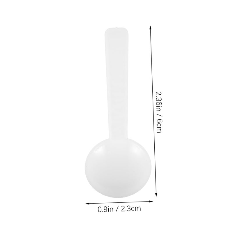 100 Pcs Heavy Duty PP Measuring Spoons 1g Disposable Plastic Scoops for Powder Labs Parties Catering - Image 3