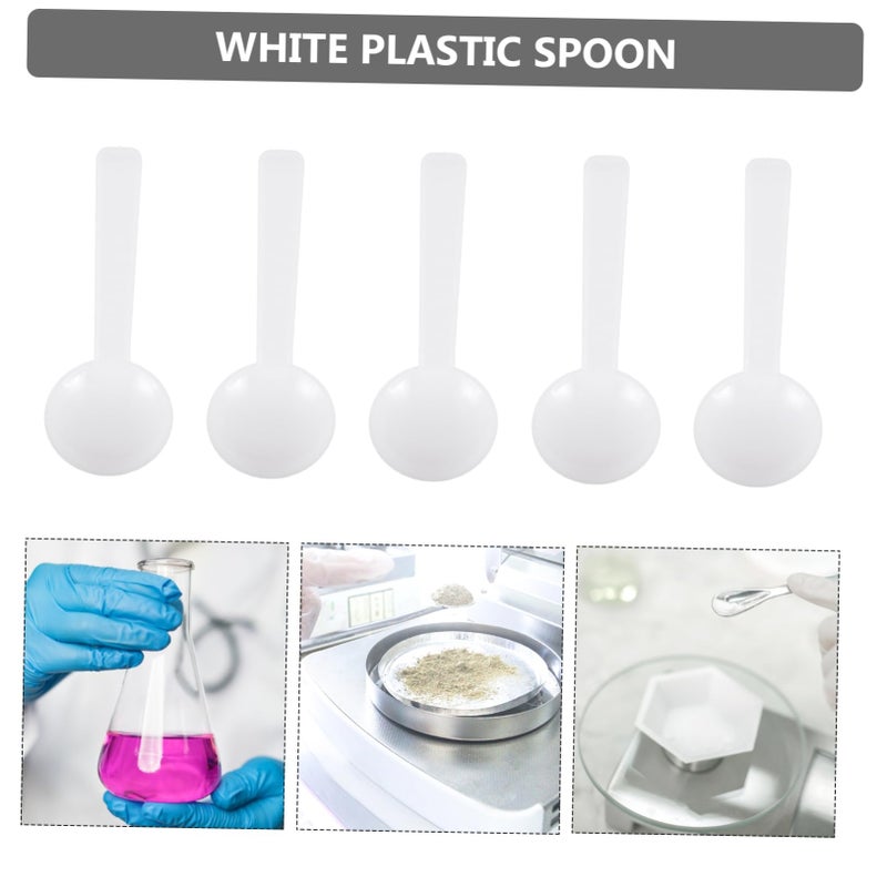 100 Pcs Heavy Duty PP Measuring Spoons 1g Disposable Plastic Scoops for Powder Labs Parties Catering - Image 4