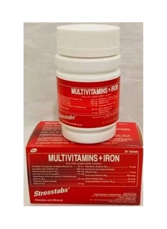 gsk Stresstabs Multivitamins And Iron 30 Tablets  - Image 2