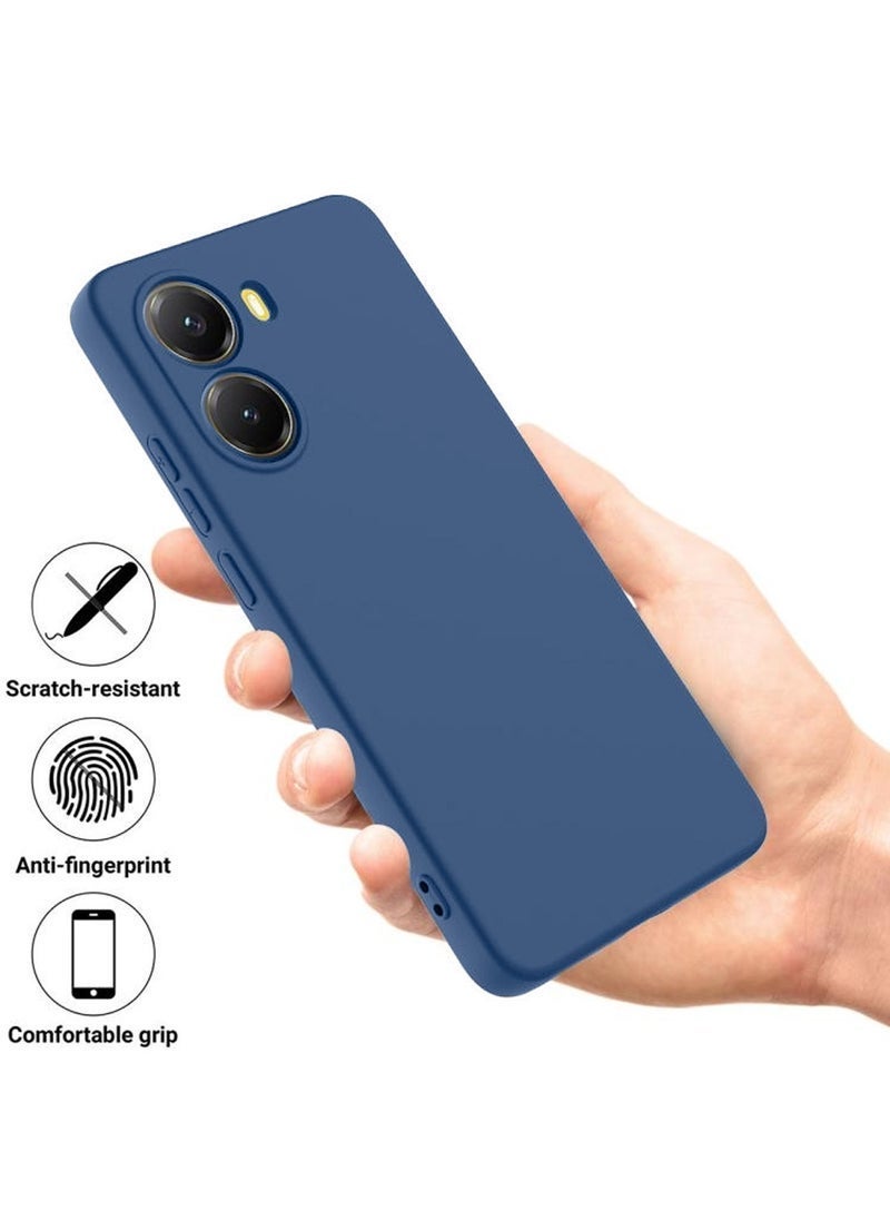 ELTRAZONE Xiaomi Poco X7 Pro 5G 2025 Premium Soft Liquid Silicone Case Cover – Navy Blue, Shockproof, Anti-Scratch, Slim Fit, Full Protection - Image 2