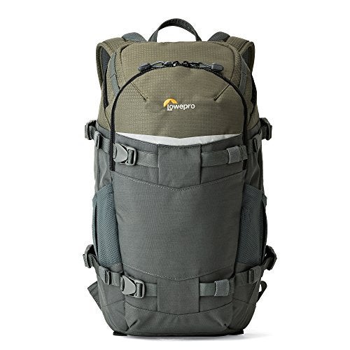 Lowepro LP37014PWW Flipside Trek BP 250 AW Backpack for Camera with ActiveZone Suspension System Tablet Compartment GreyDark Green