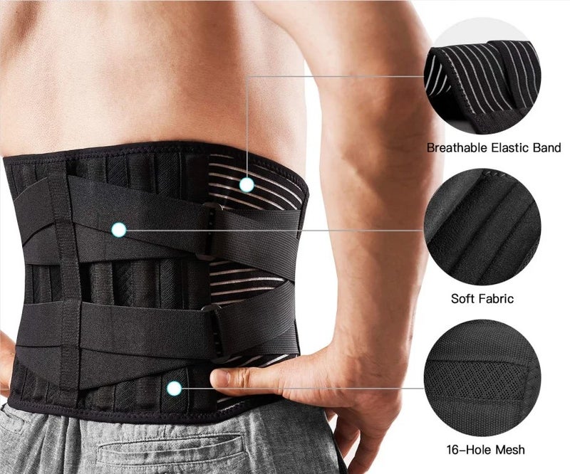 Bluejw Polyester Adjustable Lower Back & Abdominal Support - Waist Trimmer Belt for Pain Relief & Lumbar Support - Image 2
