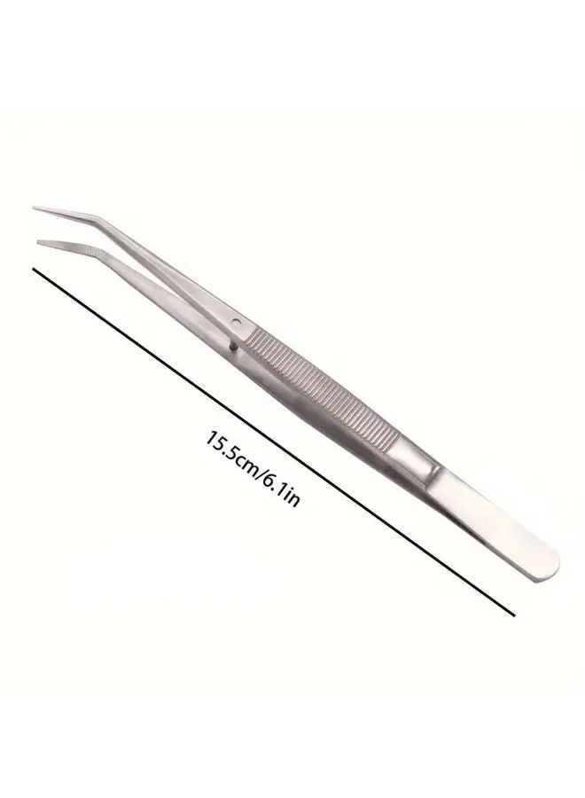 Heavy Duty Stainless Steel Serrated Blackhead Tweezers Multi Purpose Precision Grip - Image 3