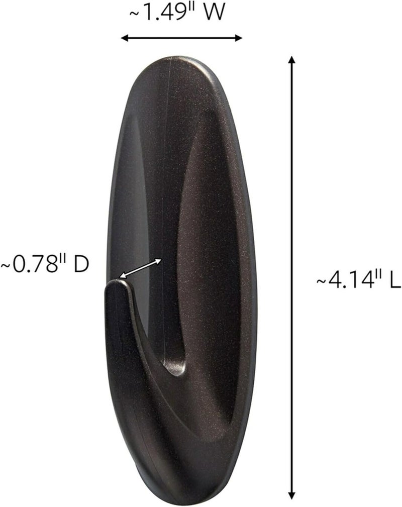 Command Outdoor Large Bronze Hooks, Holds up to 5 lb, 3 Hooks and 4 Strips, Damage Free Hanging Wall Hooks for Hanging Christmas Decorations with Weather Resistant Strips - Image 2