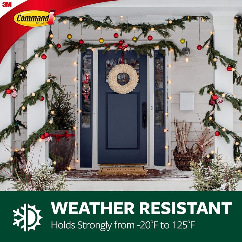 Command Outdoor Large Bronze Hooks, Holds up to 5 lb, 3 Hooks and 4 Strips, Damage Free Hanging Wall Hooks for Hanging Christmas Decorations with Weather Resistant Strips - Image 5