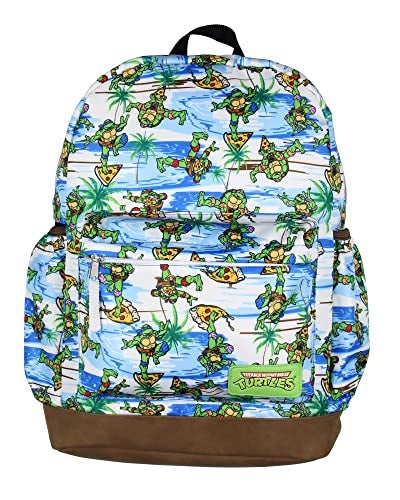 INTIMO Teenage Mutant Ninja Turtles TMNT Pizza Fun School Travel Backpack With Faux Leather Bottom 16 - Image 3