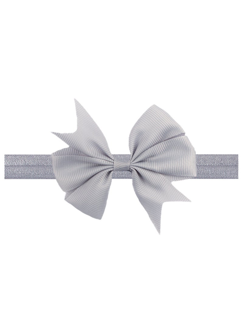 Generic Butterfly Knot Baby Hairband Grey 