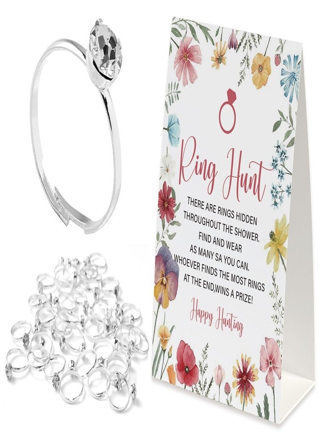 Xenseou Bridal Shower Game with Rings Fun Ring Hunt Game 30 Metal Rings and Game Stand Sign, Bridal Shower Game Wedding Winner Gift Prize Party-JZXB-005 - Image 2