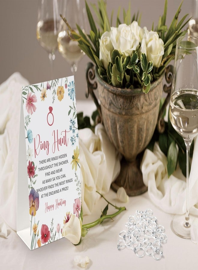 Xenseou Bridal Shower Game with Rings Fun Ring Hunt Game 30 Metal Rings and Game Stand Sign, Bridal Shower Game Wedding Winner Gift Prize Party-JZXB-005 - Image 3