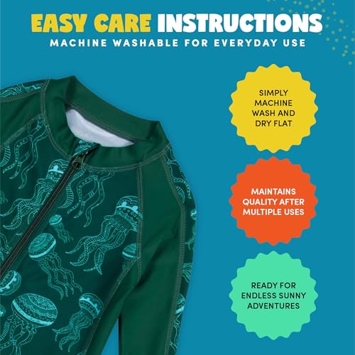 SwimZip Boys' Long-Sleeve UPF 50+ Swimsuit for Baby, Toddler, & Little Boys - Image 4