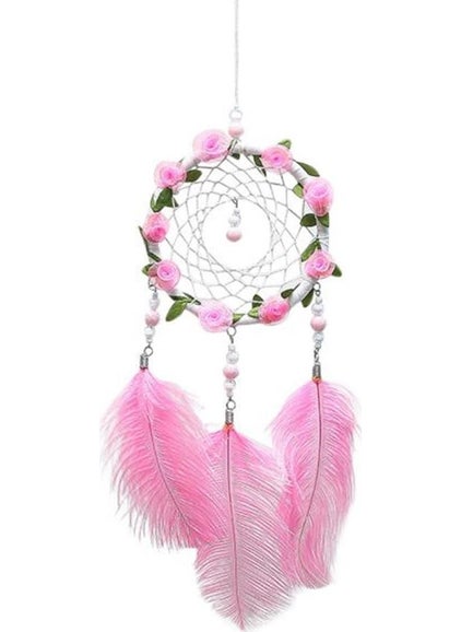Buffer Handmade Decorative Hanging Dream Catcher with Feathers and LED Lights  - Image 1