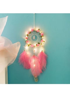 Buffer Handmade Decorative Hanging Dream Catcher with Feathers and LED Lights  - Image 4
