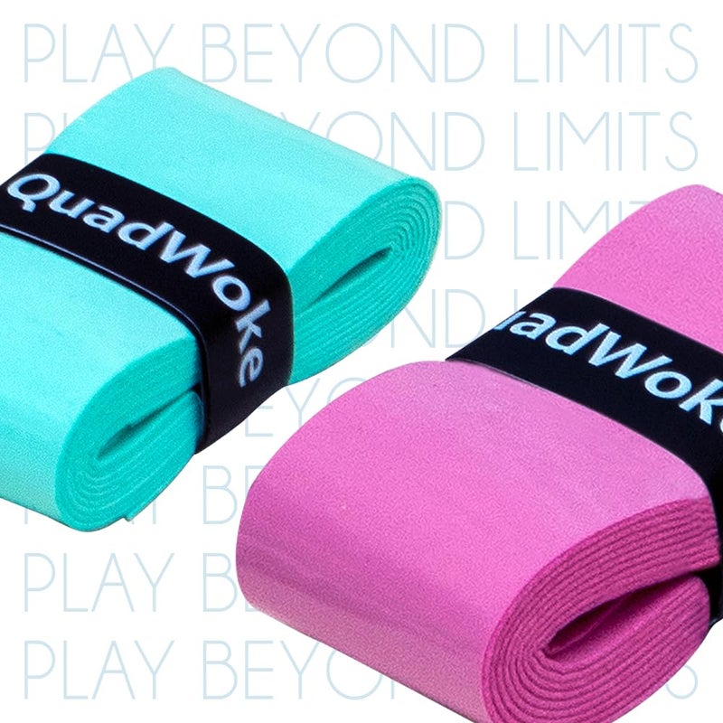 QuadWoke Pickleball Paddle Grip for Pickleball Paddle | Overgrips for Pickleball & Padel | Protective Film| Superior Sweat Absorption | Pack of 2 (Pink & Green) | Grip for Pickleball Paddle - Image 2