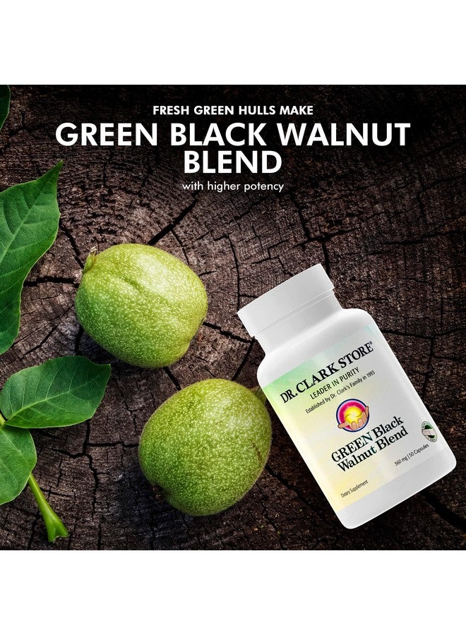 Dr Clark Store Dr Clark Green Black Walnut Blend - Freeze Dried Hull Dietary Supplement, Extra Strength Formula from All Natural Walnuts, Supports Healthy Intestinal Environment, 360mg, 50 Gelatin Capsules - Image 5