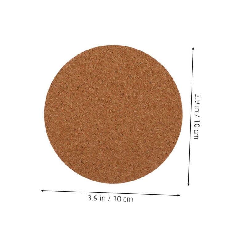 Self Adhesive Cork Coasters Set Of 60 Anti Skid Waterproof Cup Mats For Home Office - Image 3