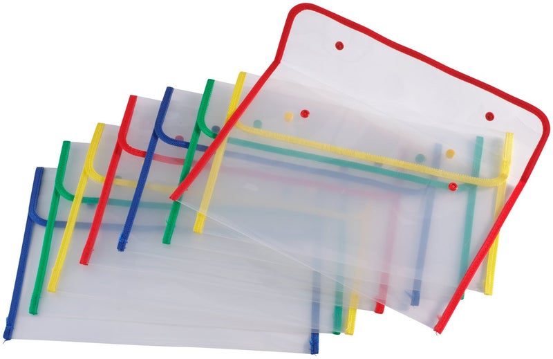 Fox Valley Traders Fabric Edged Envelopes Set of 8 - Modern Style - Legal Size - Red, Green, Blue - 10 7/8" L x 15 1/4" W - Image 3