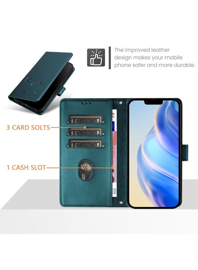 S-TOP Case For iPhone XR Smile Embossing RFID Leather Phone Case - Image 4