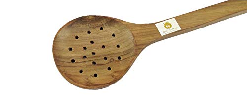 ARMAN SPOONS Believe in Quality Wooden Skimmer Genuine Teak Wood Cooking Spatulas Ladles Wooden SkimmerSpoons for Pan Nonstick Large 16 INCH Length - Image 5