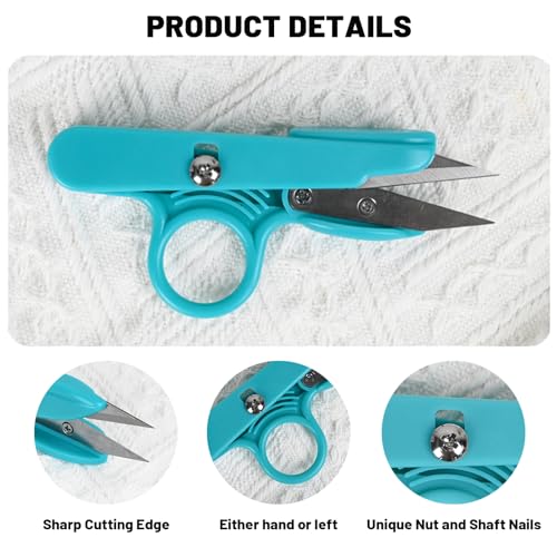 UCEC 4.7 Inch Thread Snips, Crochet Sewing Scissors Yarn Scissor Small Fabric & Mini Scissor Thread Scissors Clipper Nippers for Sewing Knitting, 12 Pack - Image 2