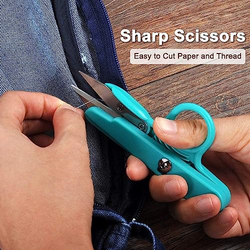 UCEC 4.7 Inch Thread Snips, Crochet Sewing Scissors Yarn Scissor Small Fabric & Mini Scissor Thread Scissors Clipper Nippers for Sewing Knitting, 12 Pack - Image 4