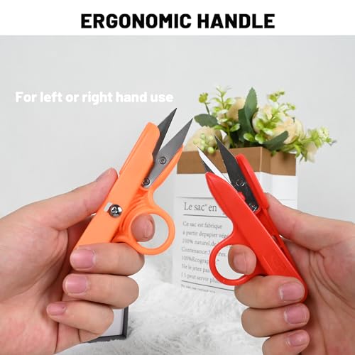 UCEC 4.7 Inch Thread Snips, Crochet Sewing Scissors Yarn Scissor Small Fabric & Mini Scissor Thread Scissors Clipper Nippers for Sewing Knitting, 12 Pack - Image 3