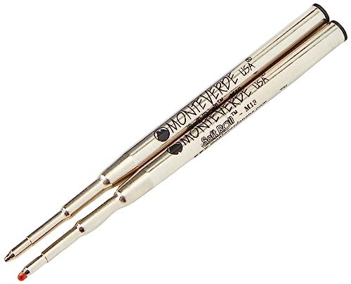 Monteverde USA Ballpoint Refill to Fit Montblanc Ballpoint Pens - Medium Point, Soft Roll, Black (2 Pack) (M132BK) - Image 4
