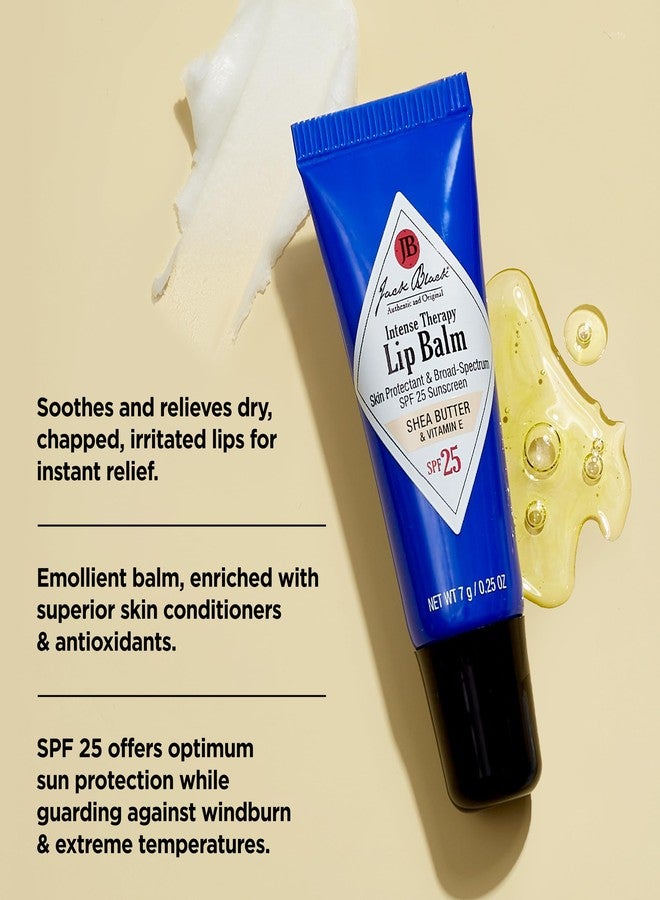 Jack Black Lip Balm Service Set - Intense Therapy Natural Mint & Shea Butter + Shea Butter with Vitamin E, SPF 25 Sun Protection, Lip Moisturizer, Hydrating Balm with SPF Sunscreen - Image 2