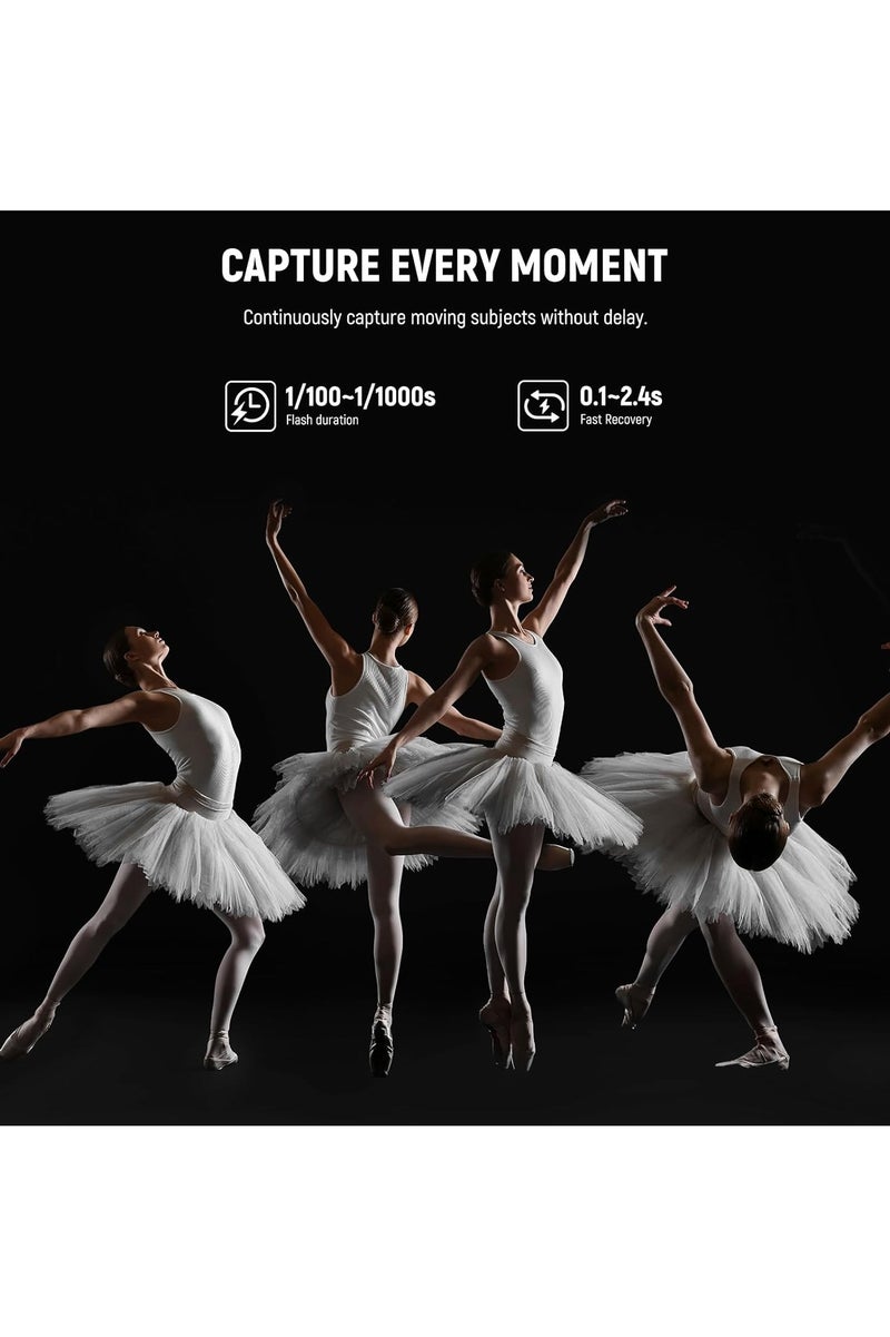 NEEWER S101-400W Professional Studio Flash Strobe – Upgraded Version with Adjustable Power & Consistent Output for Portrait Photography (UK Plug) - Image 3