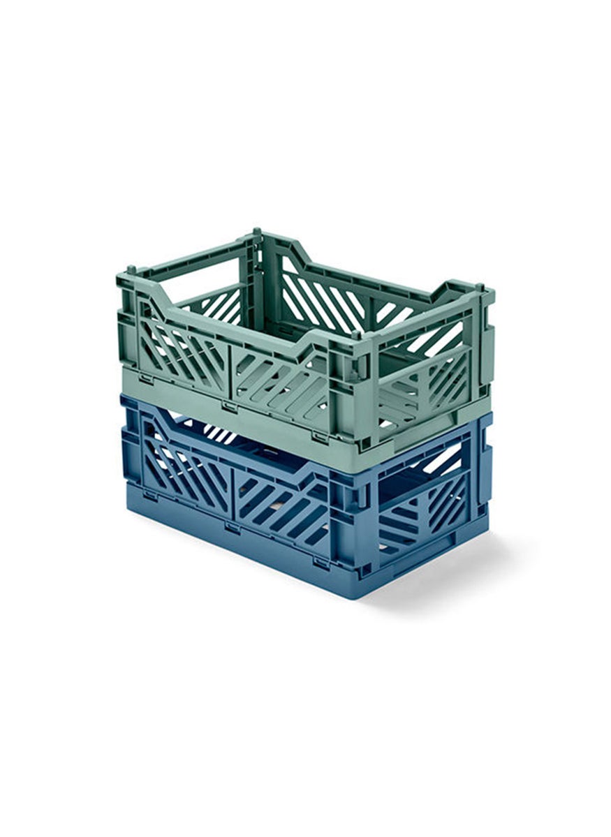 Tchibo 2 Pack Foldable Storage Boxes, Blue  - Image 2