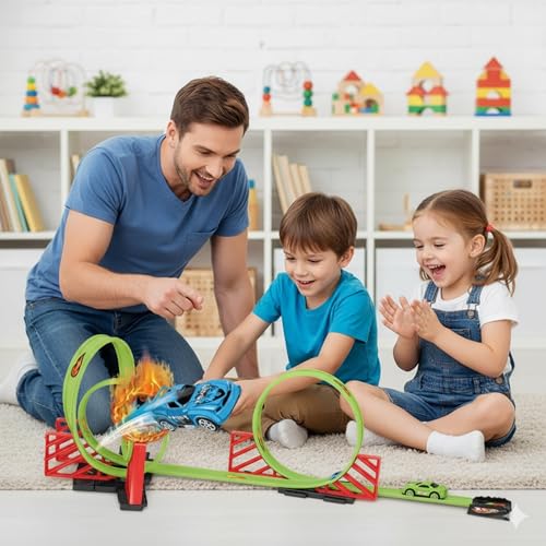 VRION® 22 Pices,360 Degree Loop Racing Track Game and 1 Pull Back Metal Alloy Car Play Set for Kids 10 Years and up, Unique Toys,Birthday Gift, Diwali Gift, Khilona for Boys ​(Kids Edition3) - Image 4