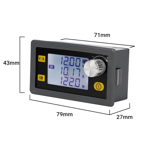 DROK CNC DC Buck Converter with Meter, 6-70V to 0-60V 20A 1200W, DC 5V 9V 12V 24V 36V 48V 60V Fixed Output Voltage, Adjustable Power Supply Voltage Regulator Step Down Module - Image 5