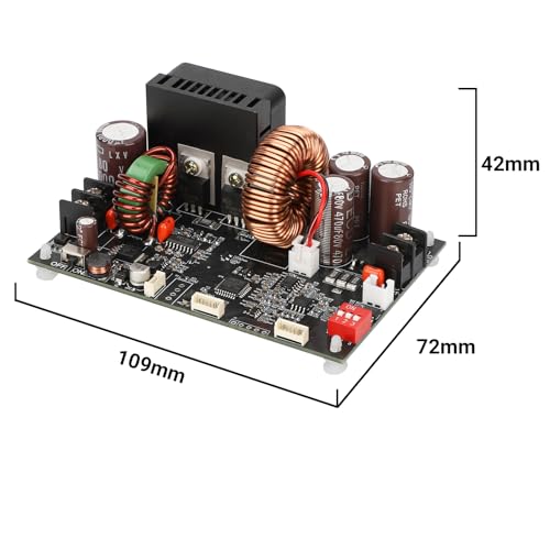 DROK CNC DC Buck Converter with Meter, 6-70V to 0-60V 20A 1200W, DC 5V 9V 12V 24V 36V 48V 60V Fixed Output Voltage, Adjustable Power Supply Voltage Regulator Step Down Module - Image 4