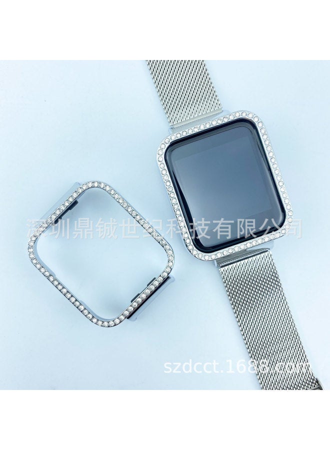 Suitable For Red Rice Watch Metal Protection Frame Diamond-inlaid Metal Strap Milan Magnetic Three-ball Steel Mesh Strap - Image 5
