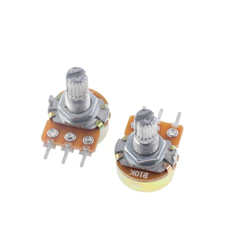 B1K B2K B5K B10K B20K WH148 B50K B100K B500K 3Pin 15mm Shaft Amplifier Dual Stereo Potentiometer 1K 2K 1M 10Pcs(5K) - Image 1