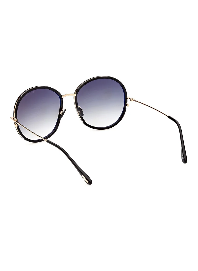 TOM FORD Women's UV Protection Round Sunglasses - FT094601B58 - Lens Size: 58 Mm