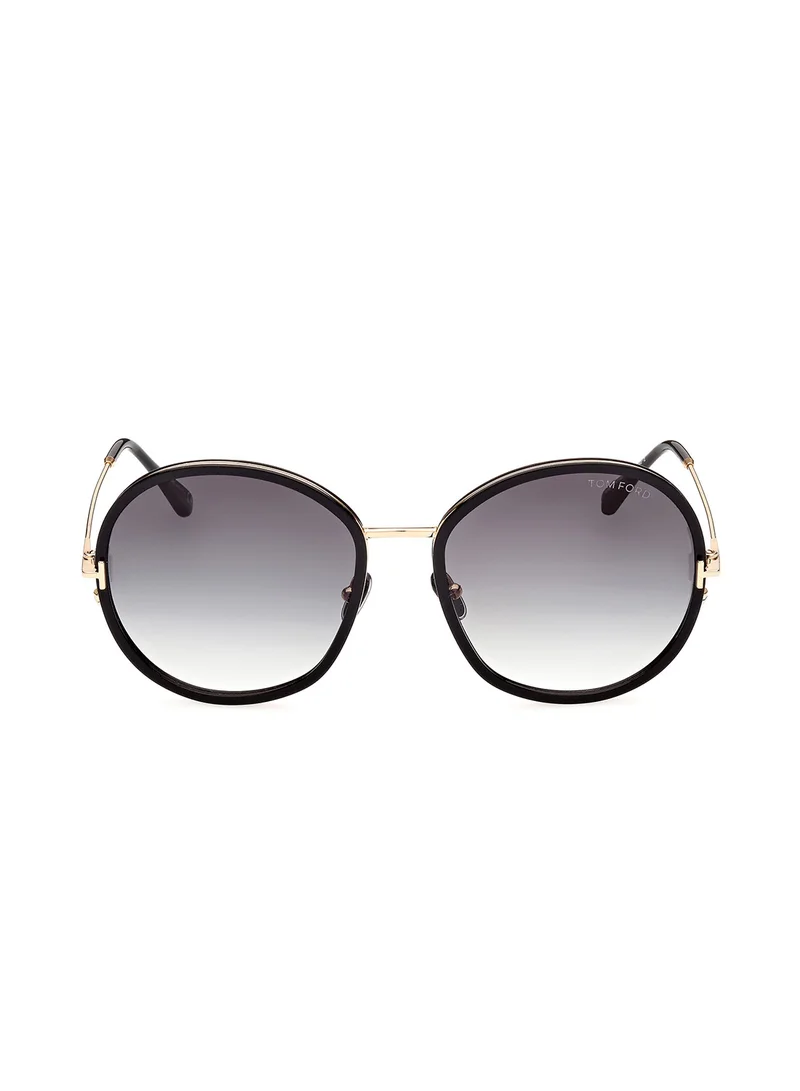 TOM FORD Women's UV Protection Round Sunglasses - FT094601B58 - Lens Size: 58 Mm