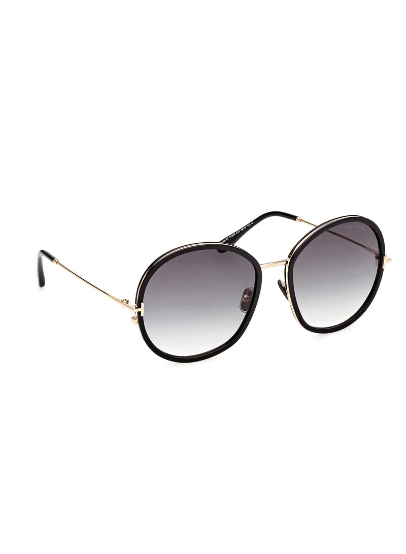 TOM FORD Women's UV Protection Round Sunglasses - FT094601B58 - Lens Size: 58 Mm