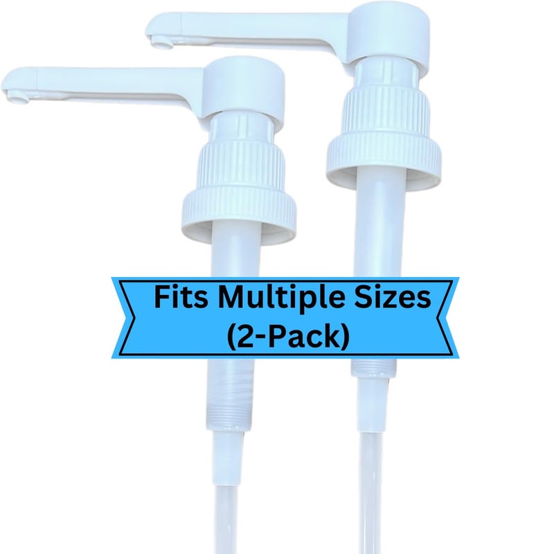 Serious Soil Dual Fitting Pump Dispenser for Gallon Jugs and Smaller Bottles (8cc Each Pump/Fits 28-400 and 38-400) Leak Proof for Household and Commercial Use, Plastic Pump for 1 Gallon Jug - BPA Free (2-Pack) - Image 1