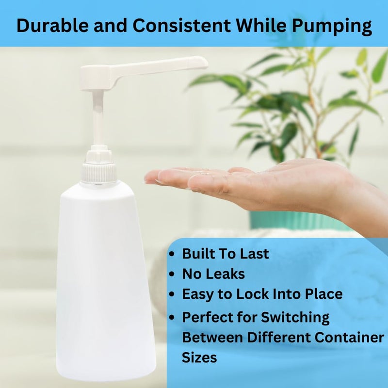 Serious Soil Dual Fitting Pump Dispenser for Gallon Jugs and Smaller Bottles (8cc Each Pump/Fits 28-400 and 38-400) Leak Proof for Household and Commercial Use, Plastic Pump for 1 Gallon Jug - BPA Free (2-Pack) - Image 5