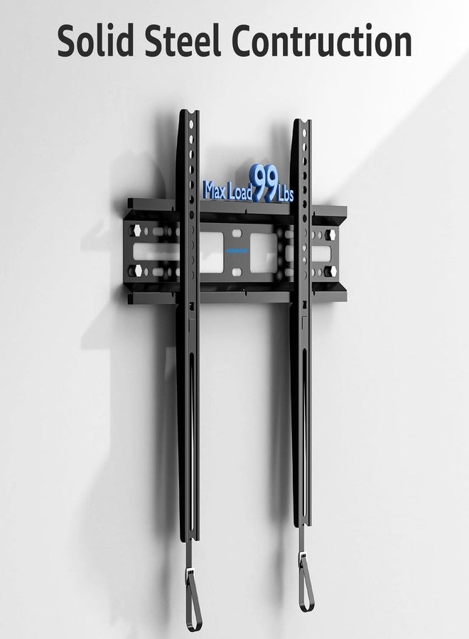 MOUNTUP Fixed TV Wall Mount for Most 26-55 Inch LED, LCD and Plasma TVs, 1" Low Profile & Space Saving Flat TV Bracket with Quick Release Lock Max VESA 400x400mm up to 99 lbs Fits 12"-16" Wood Studs YMU0013 - Image 5