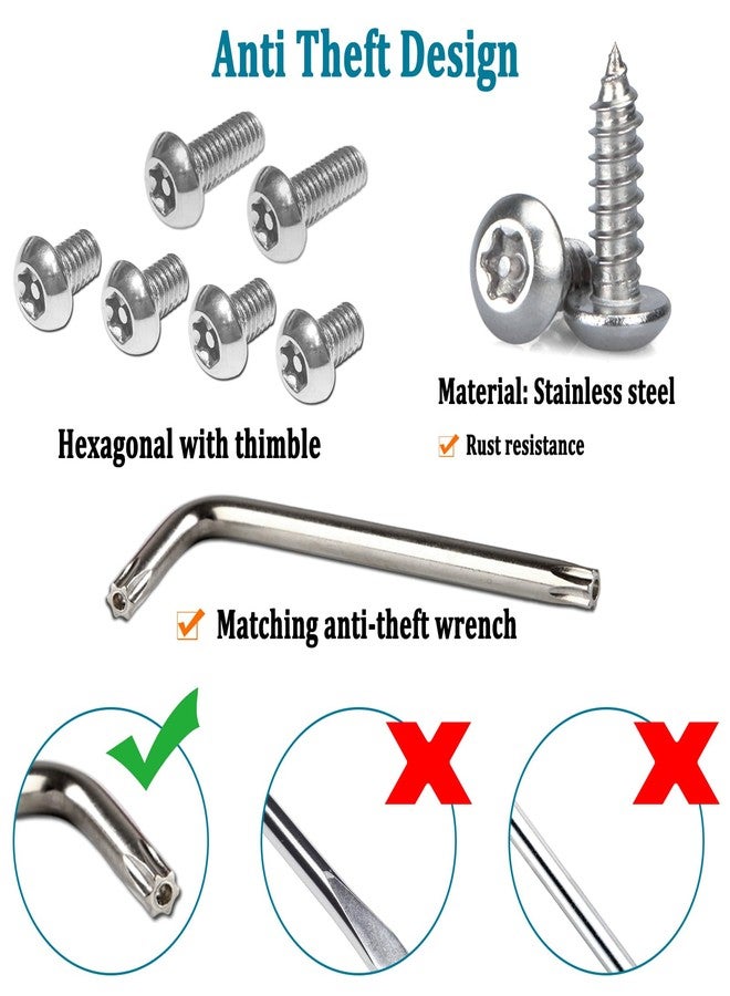 AOOTF حامل لوحة ترخيص أمامية من Aootf - طقم تركيب لوحة ترخيص أمامية لفتحتين في المصد، محول لوحة ترخيص سيارة عالمي مع أغطية براغي من الفولاذ المقاوم للصدأ مضادة للسرقة - Image 3