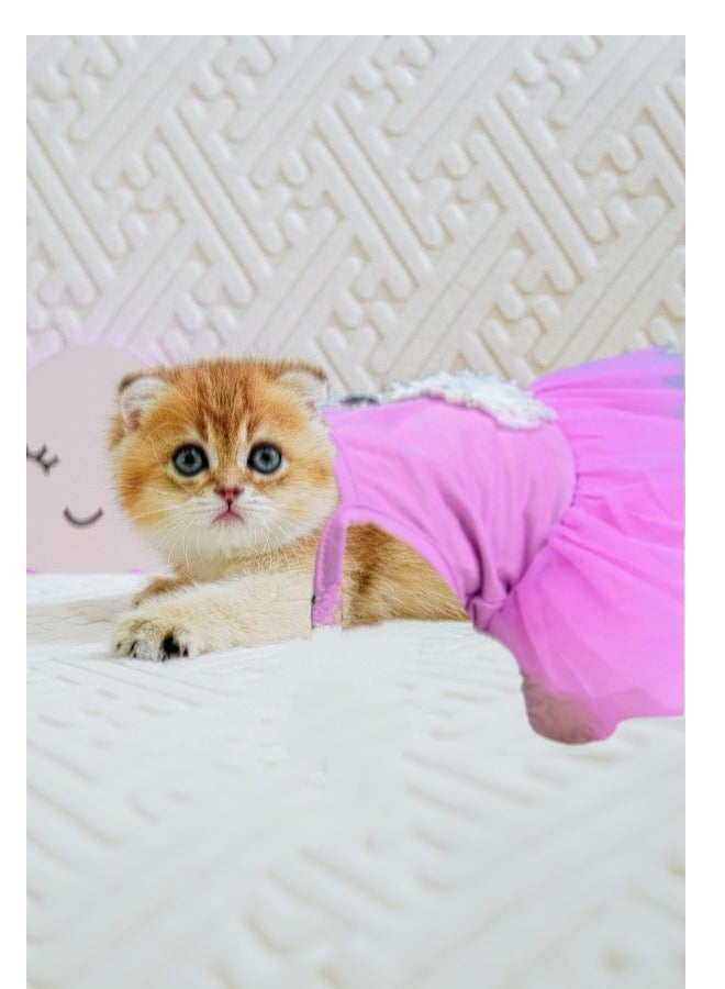 A.M Pet Swan Fairy Dress for Small Dogs and Cats, Puppy Clothes, Princess Tutu Skirt, Chihuahua, Yorkies, Pet Clothes for Cats - Image 3